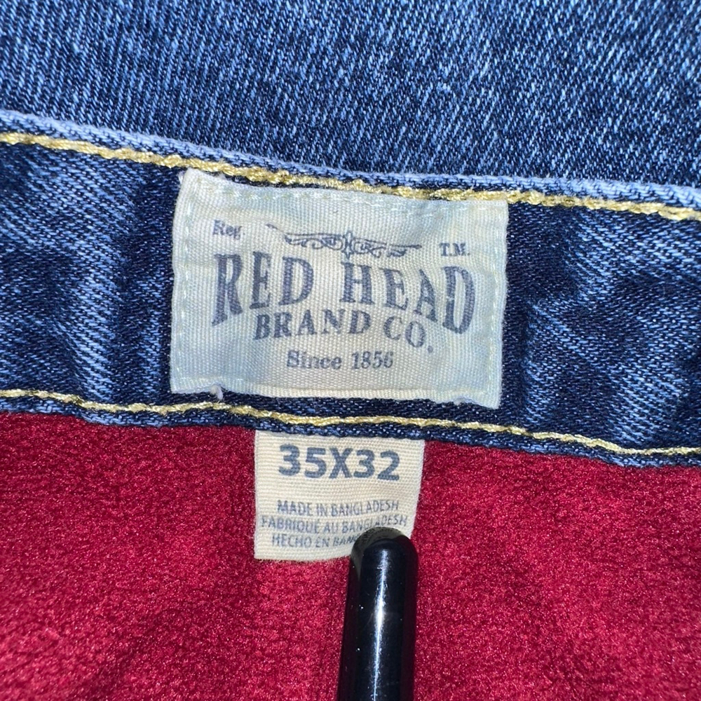 Men's Red Head Brand Co. Blue Lined Jeans Waist 35 X 32 - Picture 14 of 16